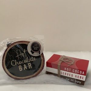 Target Bullseye Hot Chocolate sign & Hot Cocoa served here sign.